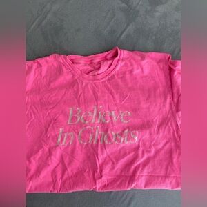 Lonely Ghost t-shirt size L in neon pink.